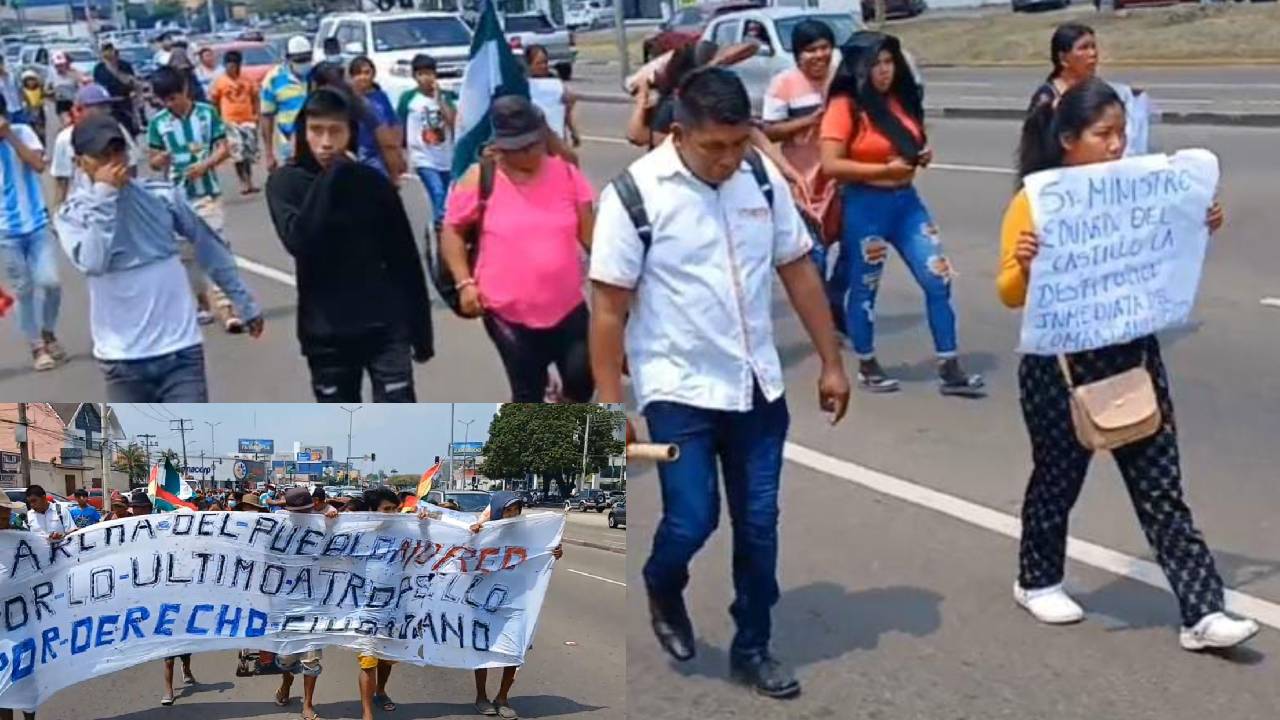 Comunarios Ayoreos marchan  por presunto abuso policial