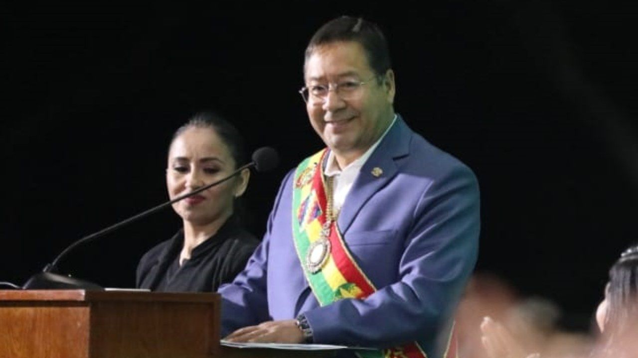 Luis Arce en la Sesión del Concejo Municipal "El pueblo cruceño es trabajador"