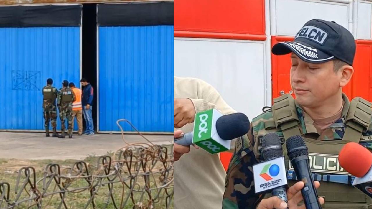Operativo antinarcóticos en el aeropuerto el trompillo