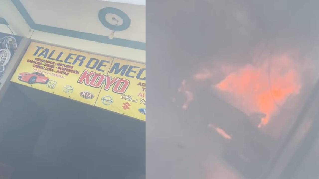 Incendio de magnitud en taller en la zona del Plan 3000 genera respuesta de emergencia