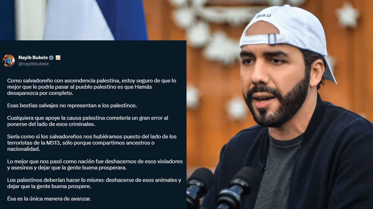 Bukele condena a Hamas y pide su desaparición: "No representan a los Palestinos"