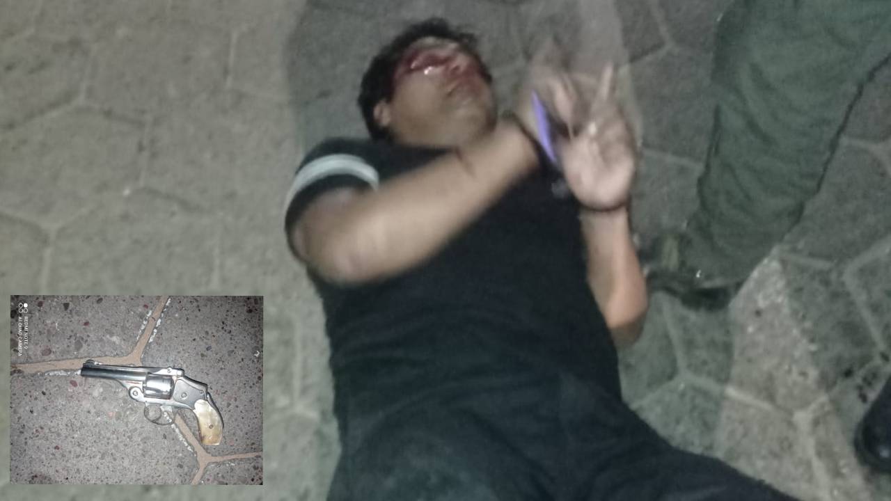 Sujeto capturado con arma de fuego en el mercado Los Pozos