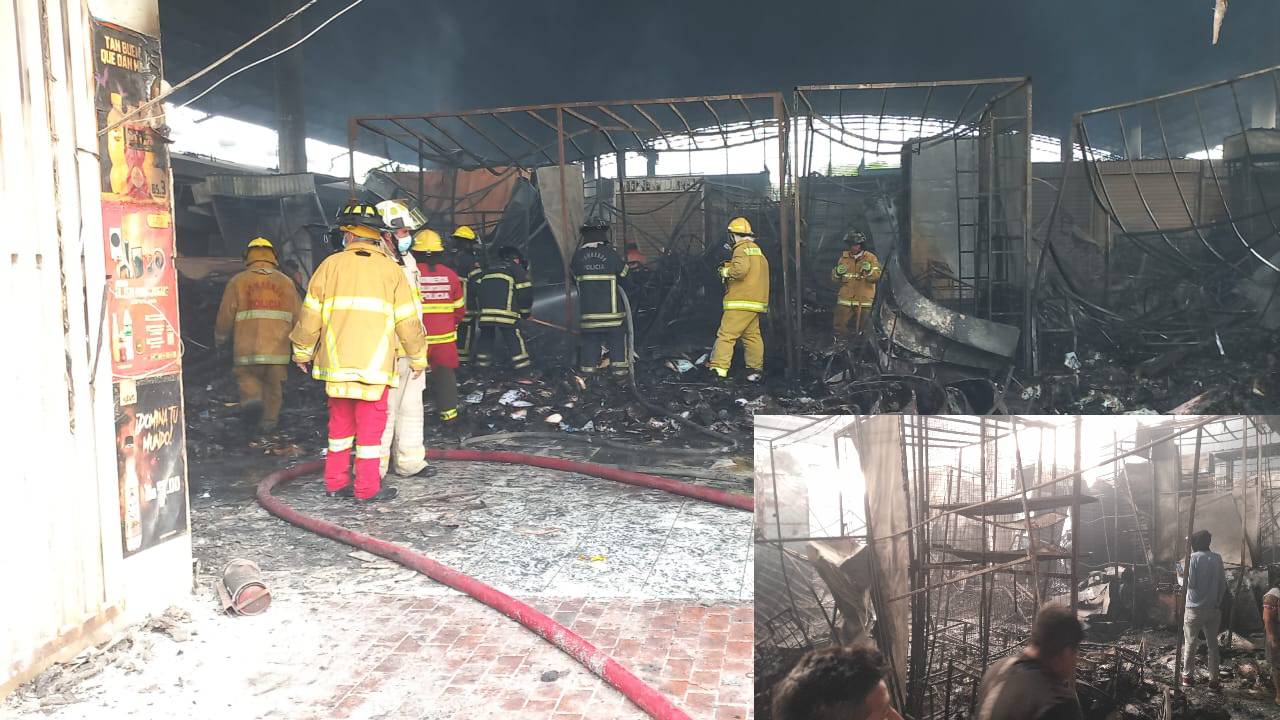 Incendio Devasta el Mercado Nuevo Los Pozos en la Avenida Alemana