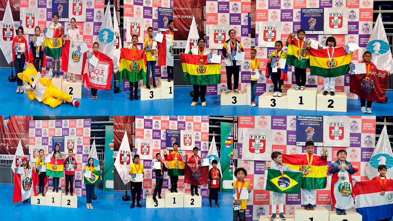 Estudiantes bolivianos triunfan en el XII Campeonato Panamericano escolar de ajedrez