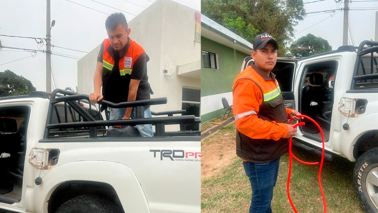 Exigen la liberación de bomberos detenidos en Porongo por supuesta sustracción de combustible