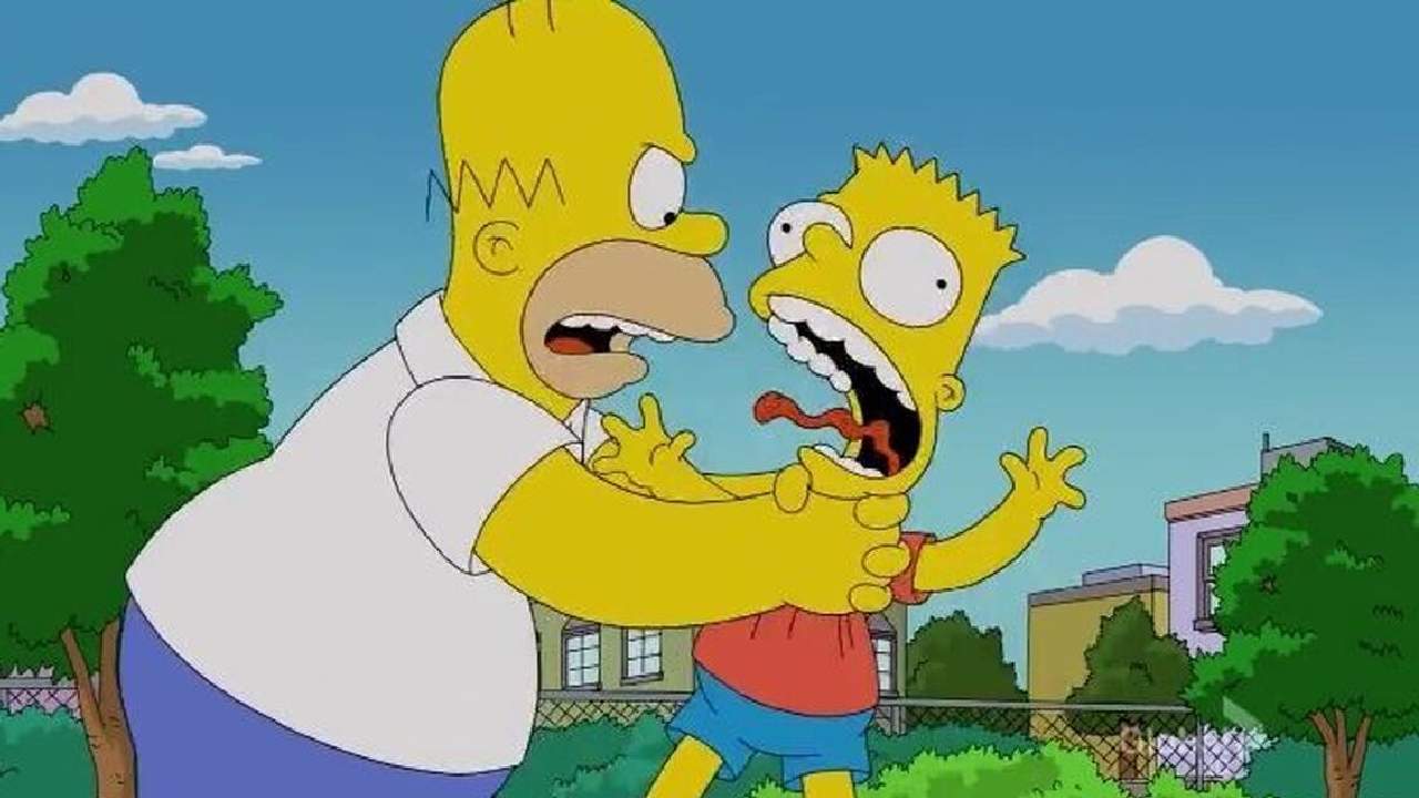 Los Simpson explican la desaparición del clásico "estrangulamiento" de Homero a Bart