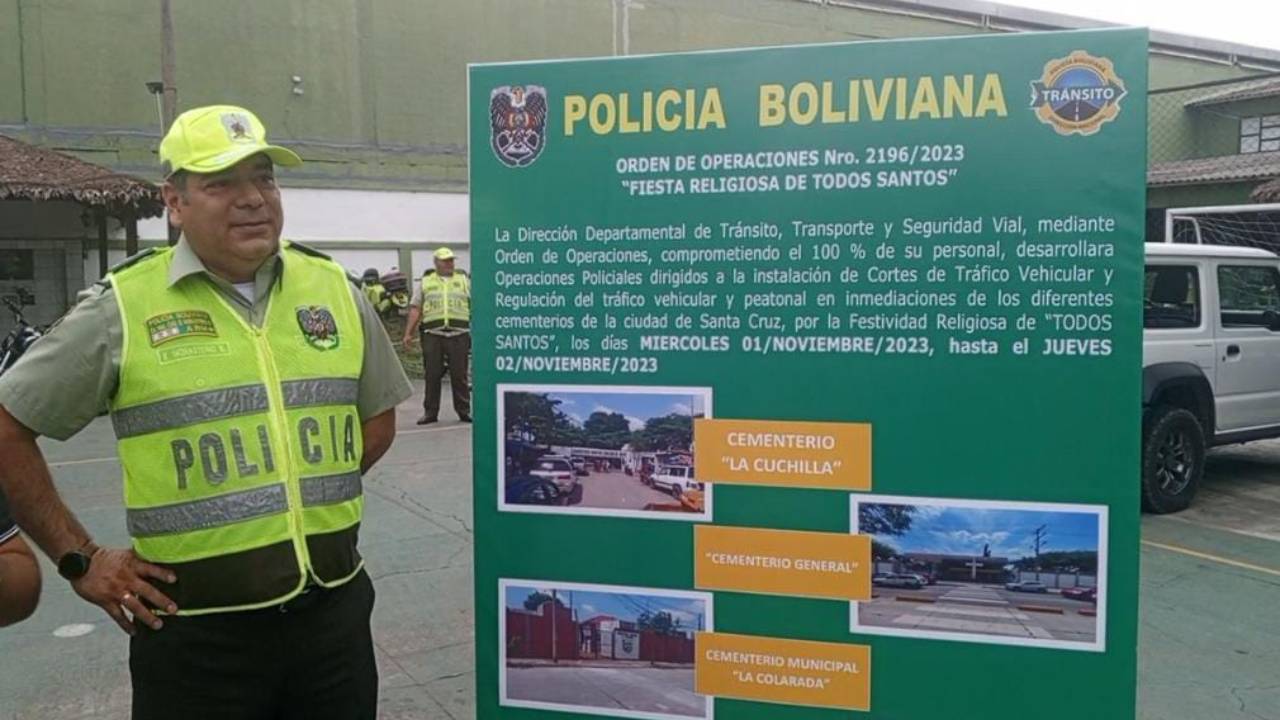 Plan de operaciones para el día de todos los santos en Santa Cruz 