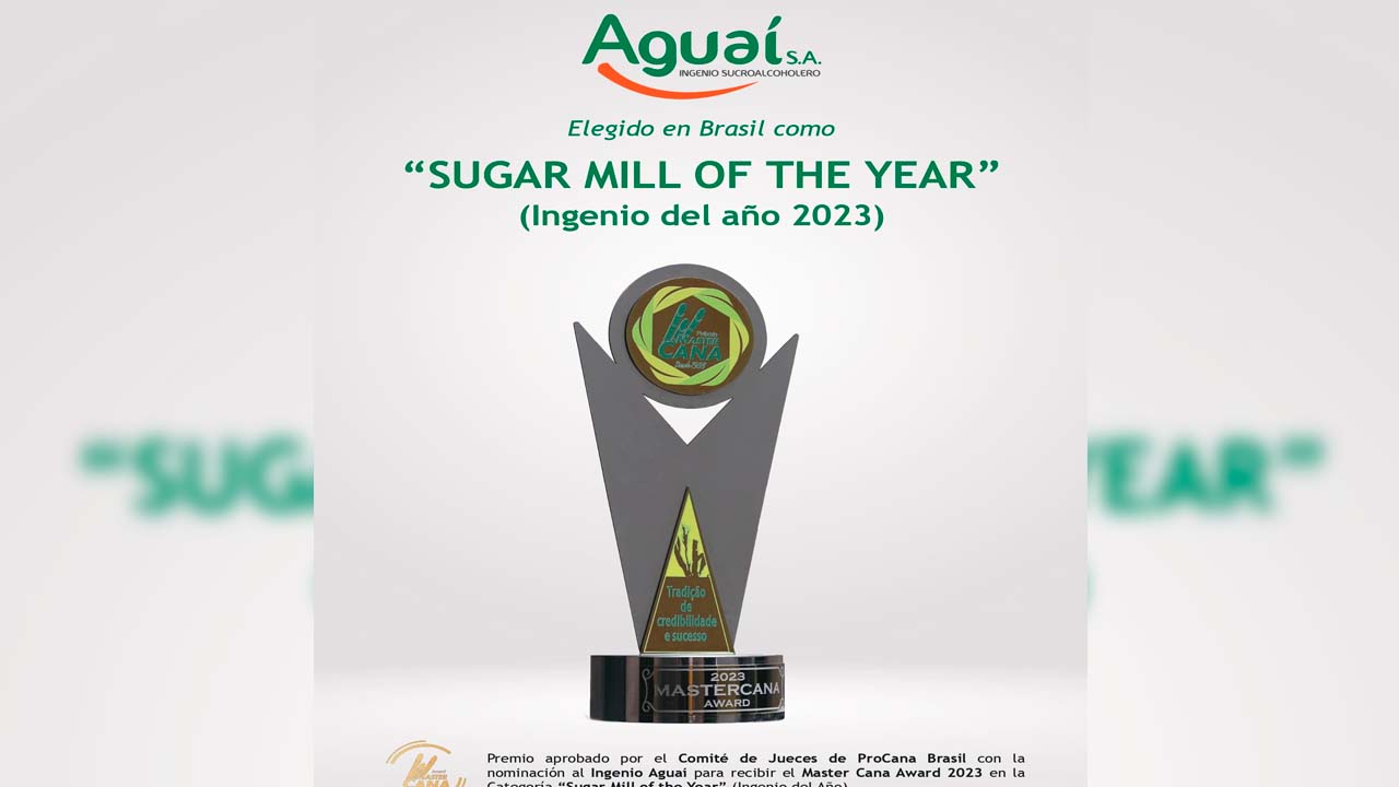 Aguaí gana por segunda vez el prestigioso premio "Mejor ingenio del año" en Brasil