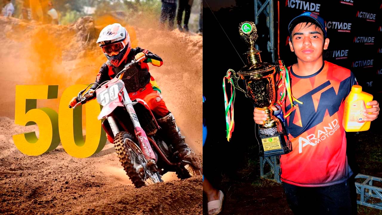 Joven piloto cruceño Eduardo Guzmán se prepara para representar a Bolivia en el Mundial de Motocross MX-2 en México