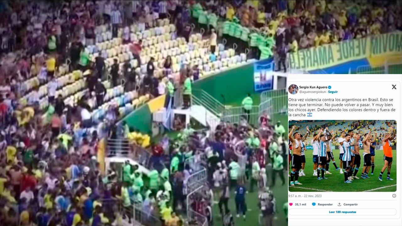 Represión policial en el Maracaná: Mensaje condenatorio de Agüero y reacciones de los jugadores de La Scaloneta