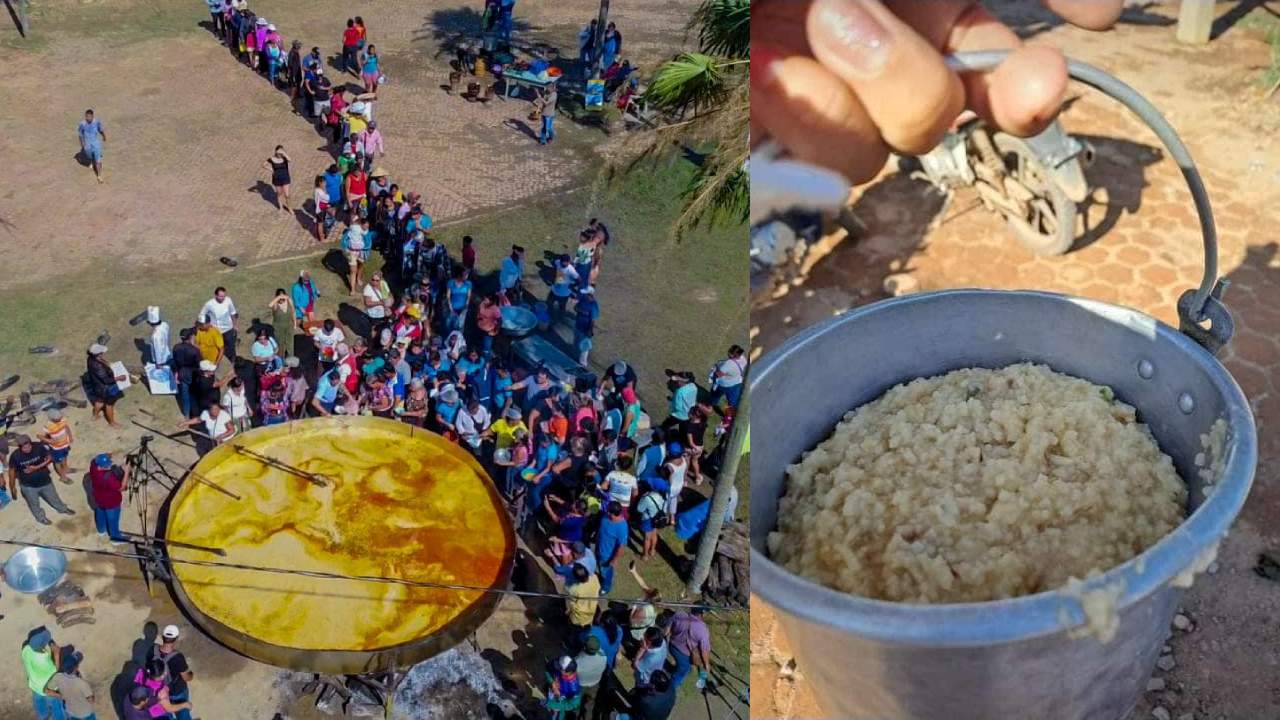 Preparan en el Beni el majadito más grande del mundo, ¿Sale mal?