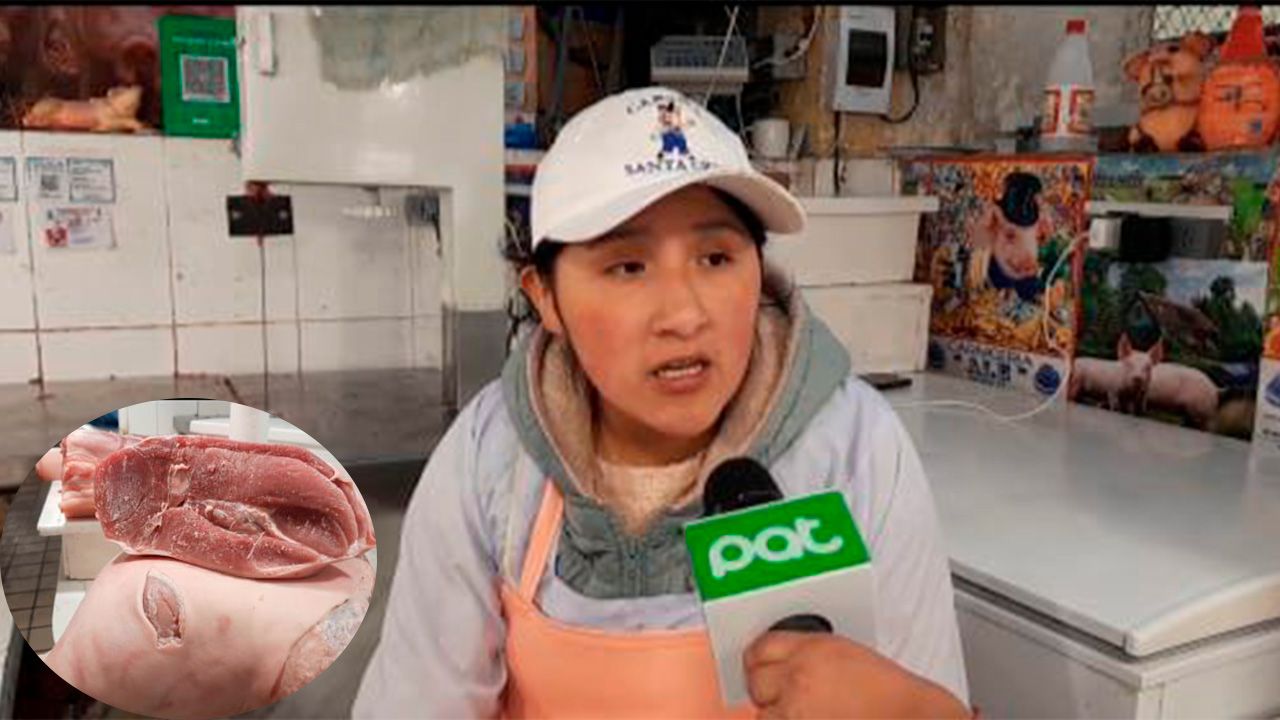 Preocupación en el Mercado Rodríguez de La Paz por escasez y disminución en el abastecimiento de carne de Cerdo