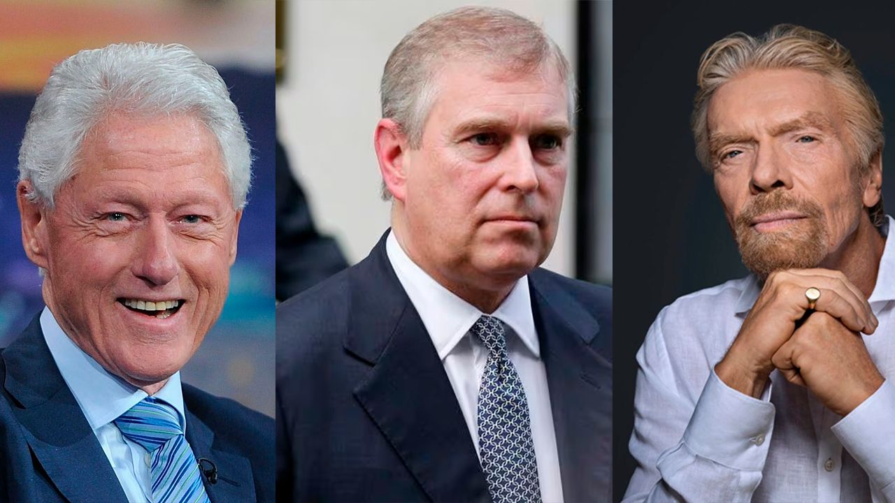 Epstein habría grabado secretamente a Clinton, Príncipe Andrew y Richard Branson en encuentros sexuales