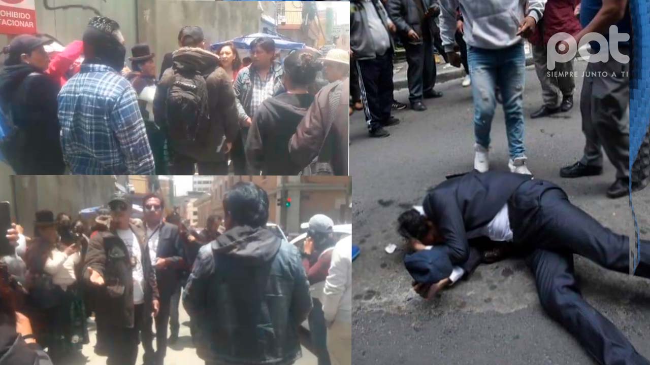 Enfrentamiento entre simpatizantes de Morales y Arce cerca de la Vicepresidencia 