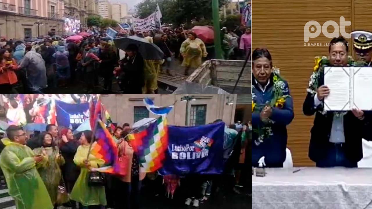Festejo del Movimiento al Socialismo por la promulgación de la ley para las Elecciones Judiciales