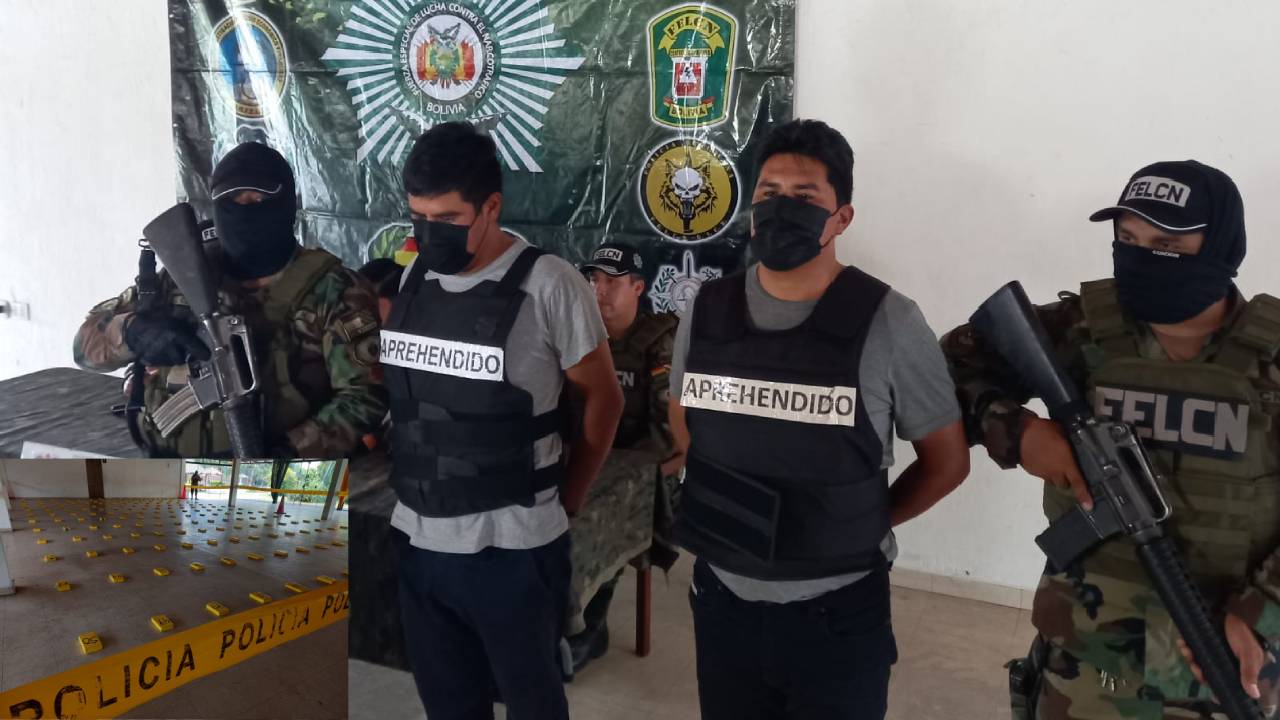 Presentados ante la FELCN dos sospechosos de transportar drogas hacia Brasil