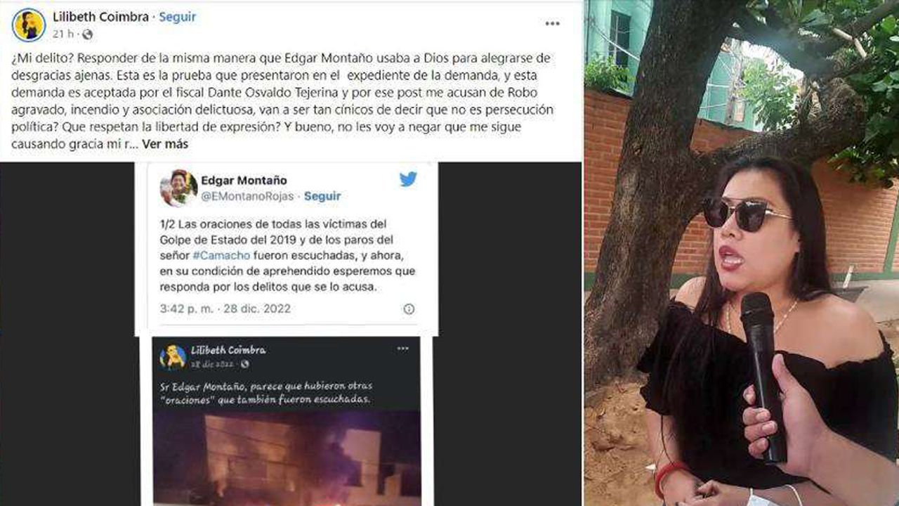 Lilibeth Coímbra tras las rejas acusada de vandalizar la casa del ministro Montaño