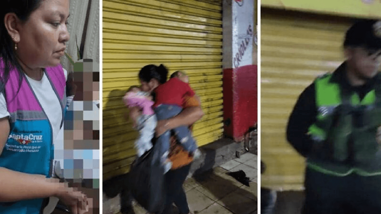 Rescatan a dos niños abandonados en el centro cruceño