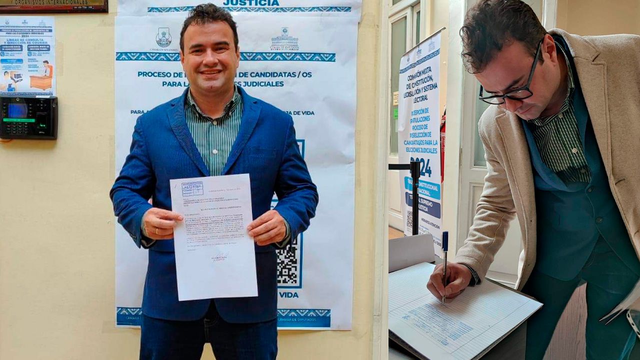 Olviz Eguez Oliva, Magistrado del Tribunal Supremo de Justicia, Postula al Tribunal Constitucional Plurinacional