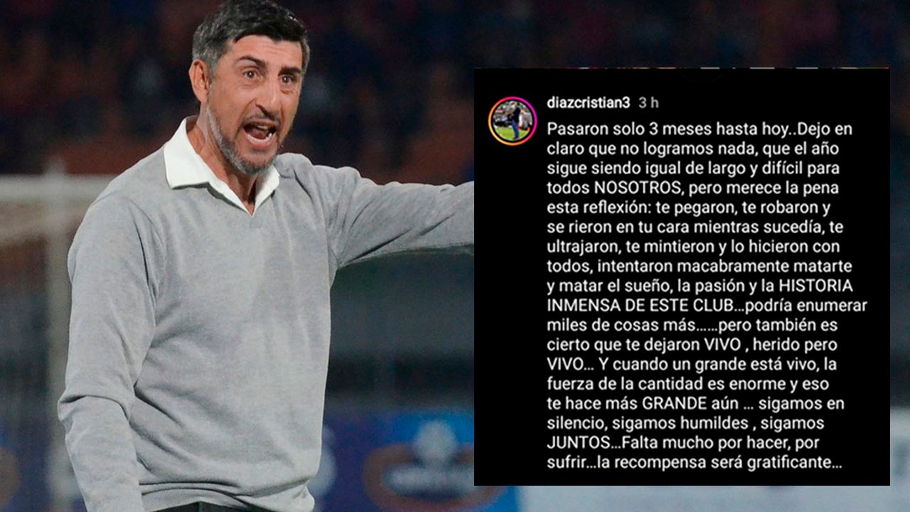 El Director Tecnico Cristian Díaz envía un mensaje  para Wilstermann 